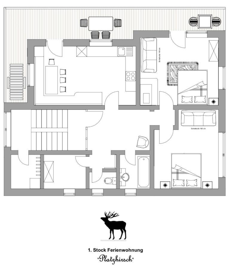 Ferienwohnung Platzhirsch Panorama View Balkon, Gartensauna, Garten, Grillplatz Stumm Exterior foto